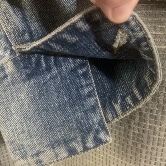 Carols Denims Blue Jean Jacket Womens Medium Button Pockets Vintage 90s-Flaws - Picture 6 of 9